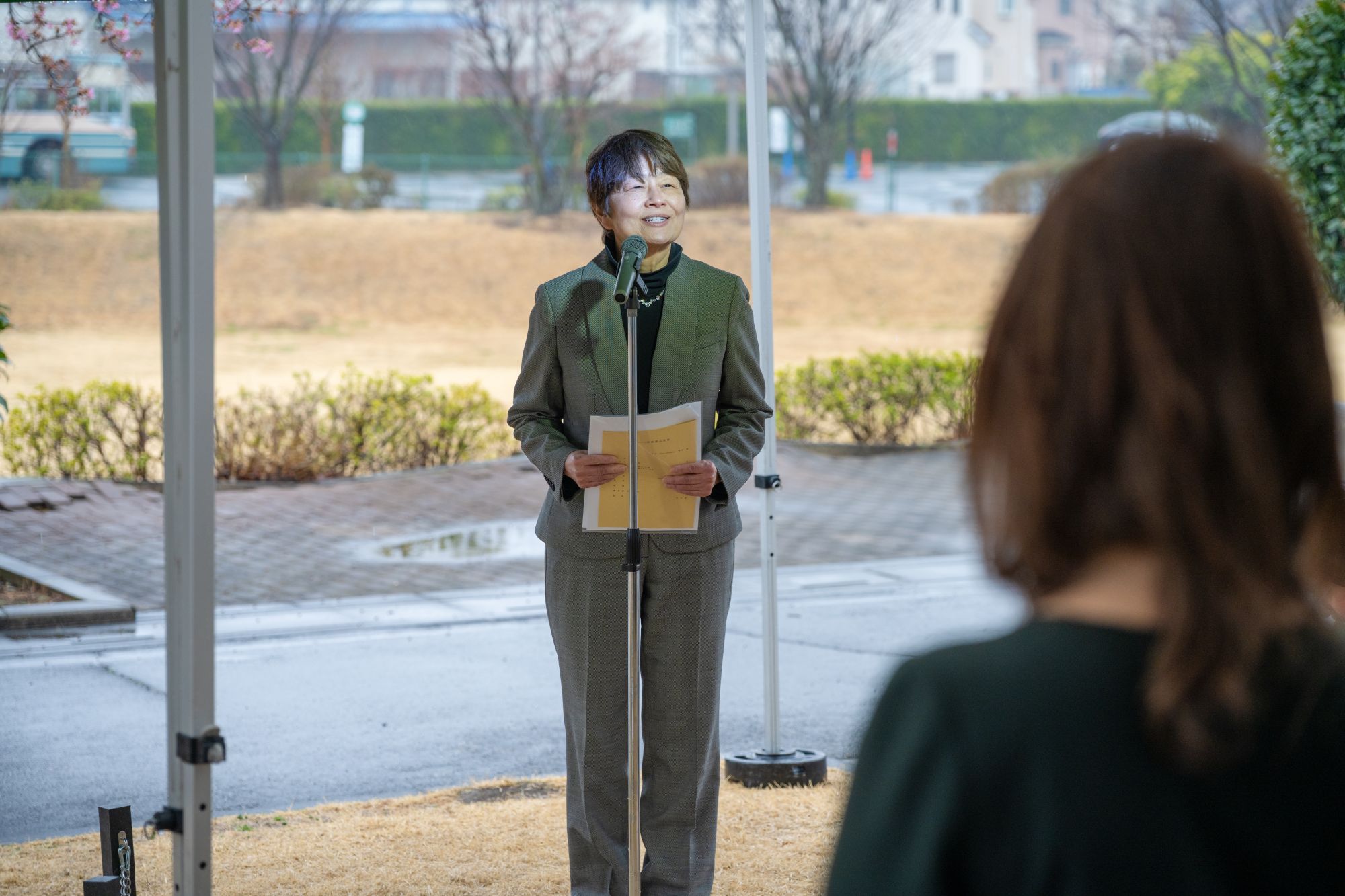 八木規子 学長代行による挨拶